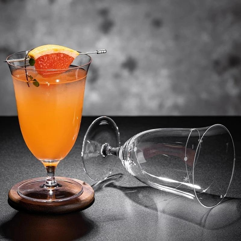 Japanische Ultra-dünne Cocktailgläser Tasse,Geschnitzte Glas-Kelche,Umgedrehte Mundstück Martini Saftgläser,Kurzbeinige Champagnergläser