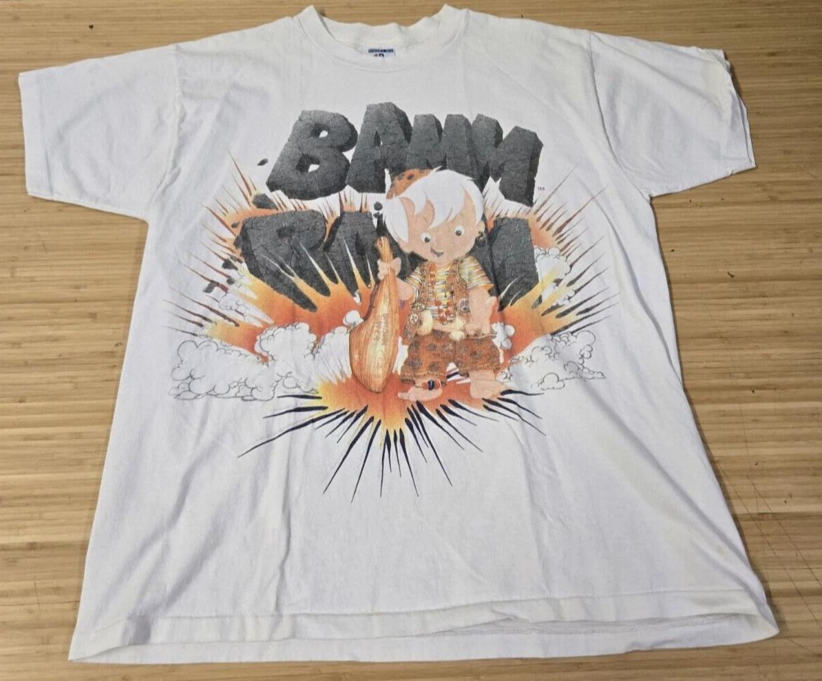 Vintage The Flintstones Shirt Adult XL Bam Bam 90s Cartoon Tv XL