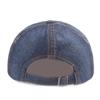Vintage Denim Baseball Cap with Metal Badge Adjustable Washed Cotton Dad Hat