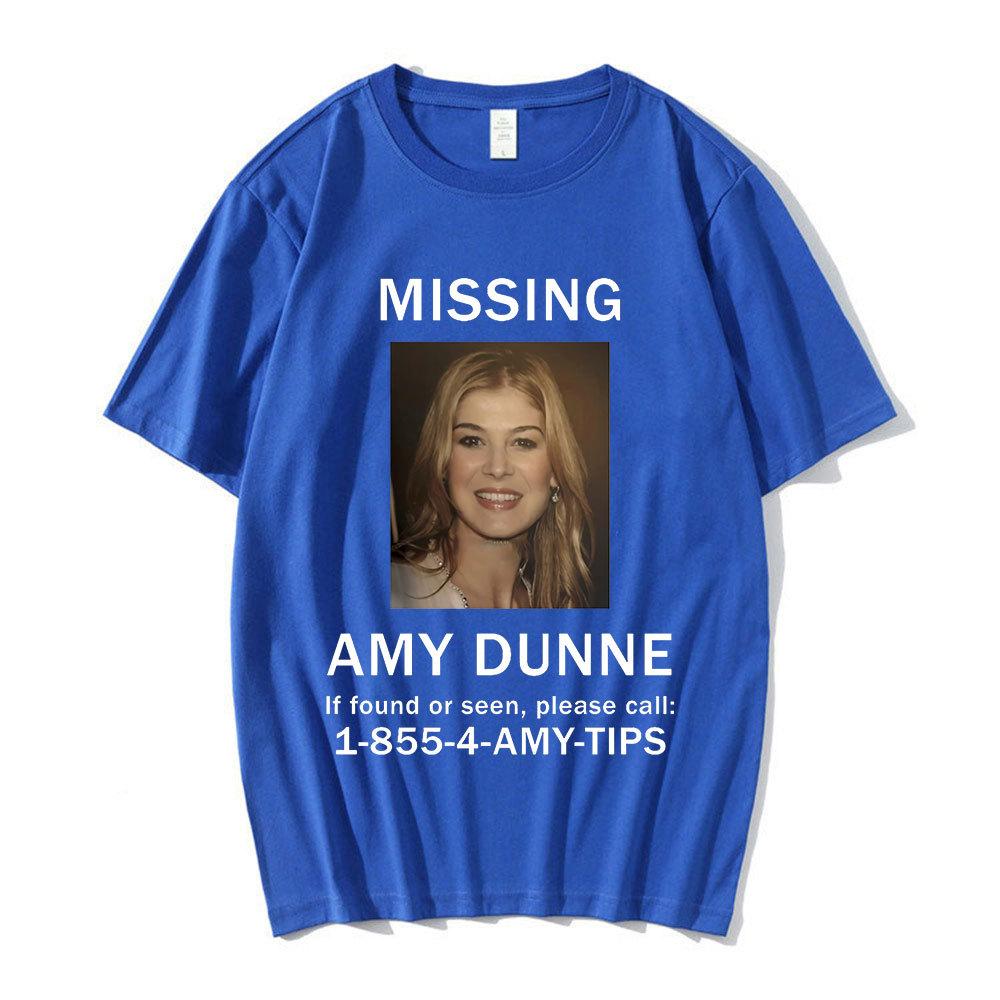 Amy Dunne Missing Poster Hip Hop Rapper Men Women T-shirt 100% Cotton