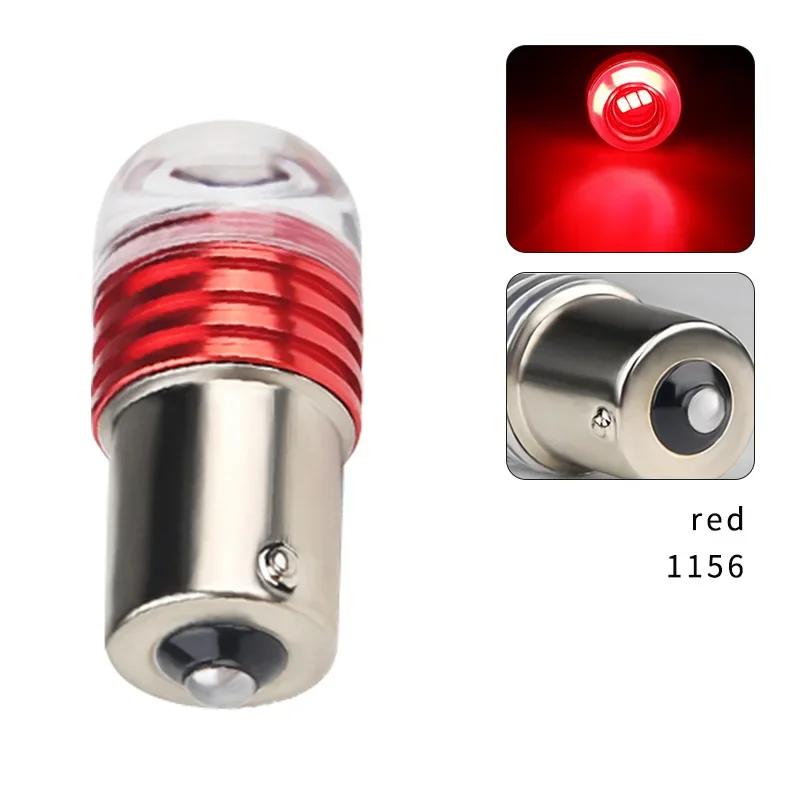 

1/4Pc Universal Car Tail Brake Reverse Signal Lamp Universal Car Exterior Brake Light Accessories Car Light 1156/1157 Strobe 1pc&1156 BAU15S PY21W красный