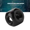 Spherical G1 4 Inner Thread Brass 3 Way PC Water Cooling Tube Connector Fitting Adapter