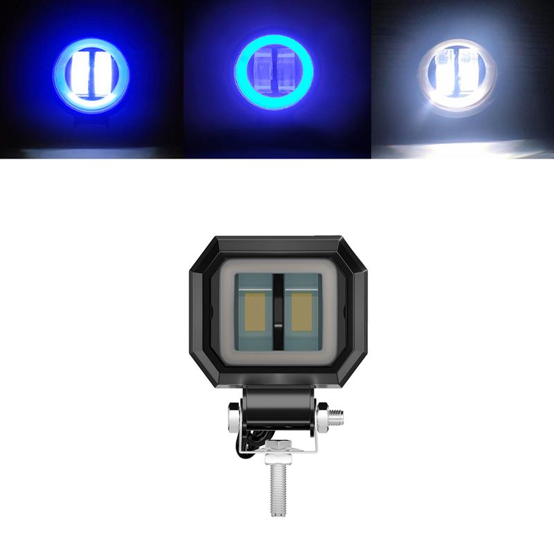3 Inch Work Led Light Bar Square Car Headlight For Moto Jeeps SUV Off Road Angel Eyes Driving Lights Motorcycle Car Accessories