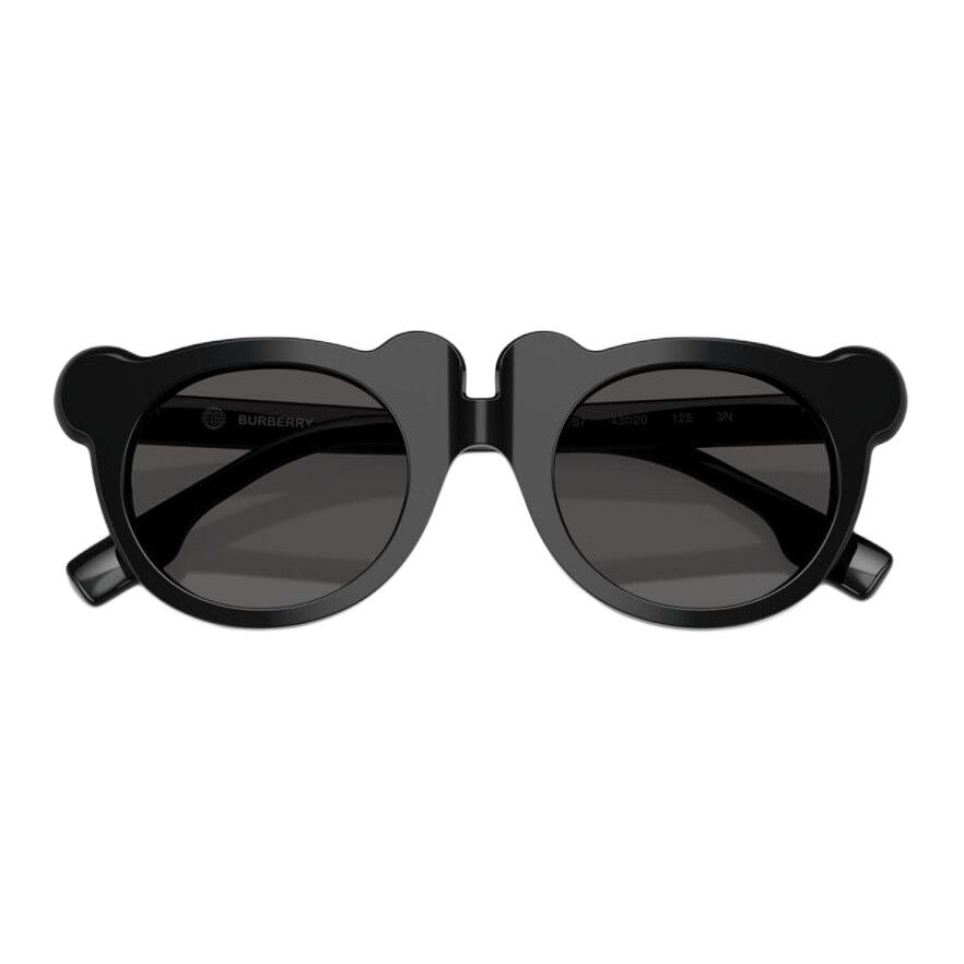 Burberry Bears Ears Design Plate Frame Acetate Irregular Sunglasses Kids Black
