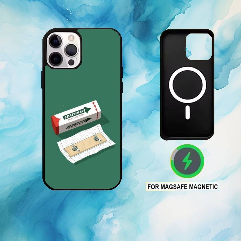 Skateboard Abstract Art Phone Case For iPhone17,16,15,14,13,12,11 Plus,Pro Max Magnetic For Magsafe Wireless Charging