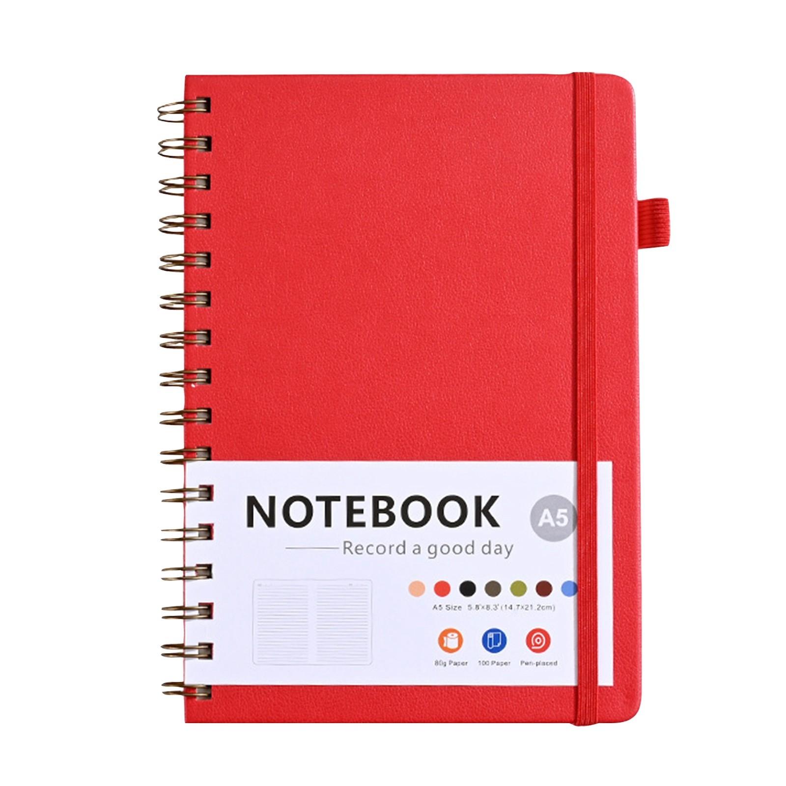 

Блокнот на спирали с отрывными листами, Книга для планирования, Блокнот А5, Книга с переплетом, Эффективная запись времени планирования One Size красный