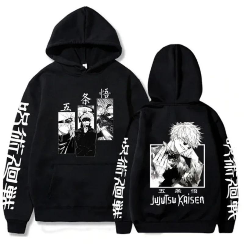 Jujutsu Kaisen Anime Oblečení Satoru Gojo Potisk S Kapucí Pánské Dámské Mikiny Převládající Streetwear Harajuku Manga Mikina