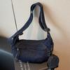 Large capacity denim bag women's autumn new casual messenger bag college students commuting tote bag