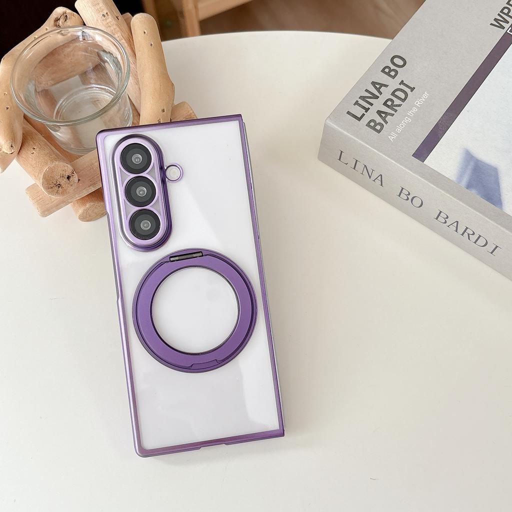 360 Rotating Magnetic Stand Hinge Tempered Glass Film Case for Samsung Galaxy Z Fold 8 7 6 5 4 for Magsafe Shockproof Slim Cover