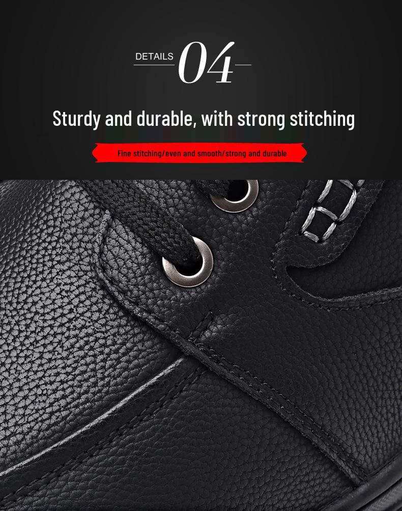 Pánské zimní protiskluzové bavlněné boty s velurovou podšívkou - Neformální venkovní obuv pro tatínky středního věku