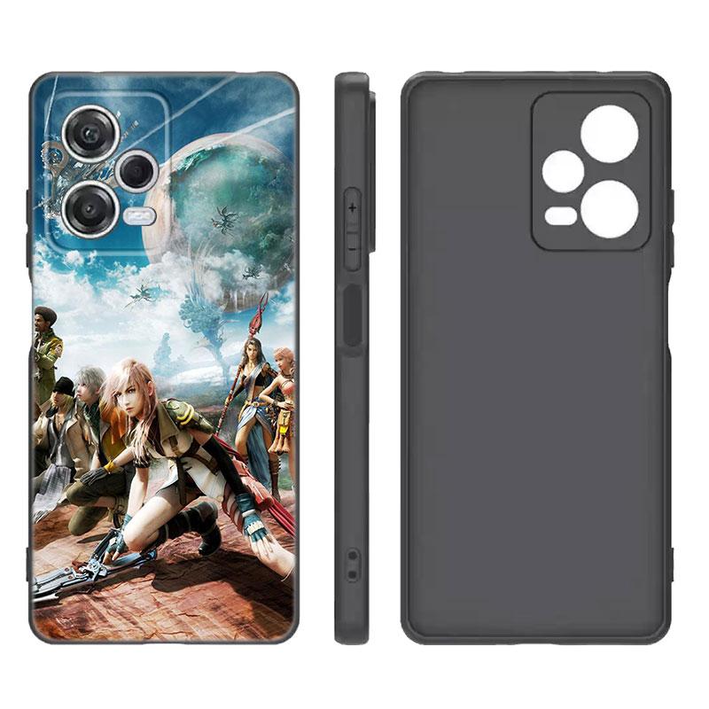 Game Final Fantasy Black Silicone Phone Case For Xiaomi Redmi Note 9 10 11 11S 11T 12 13 Pro 5G Plus 9S 10S 12S