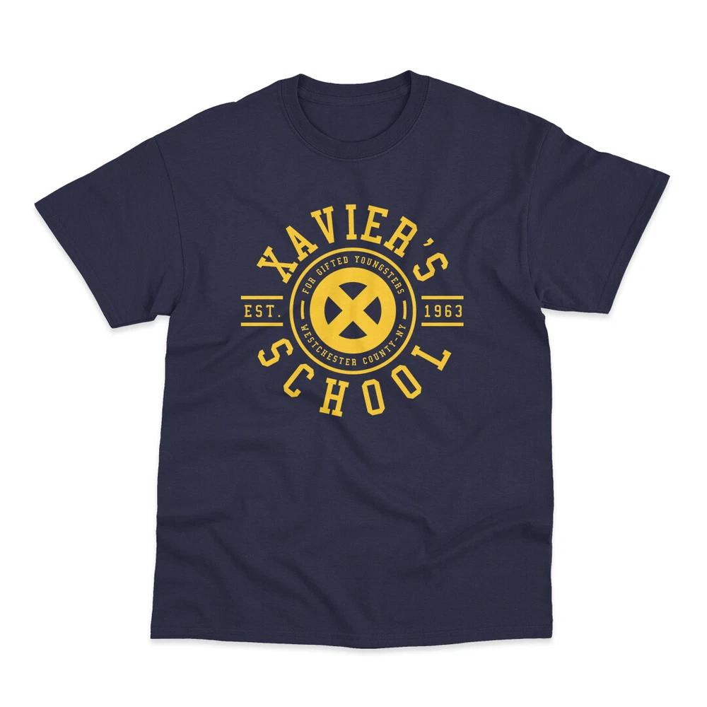 Xaviers School For Giften Youngsters Inspired By X Unisex Printed Navy TShirt S