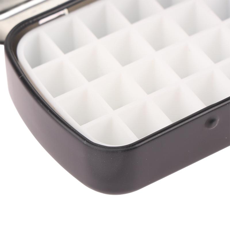 Portable Empty Watercolor Tin Box 12/24 Grids Mini Watercolor Paint Palette Travel Painting Paint Tray Art Supplies