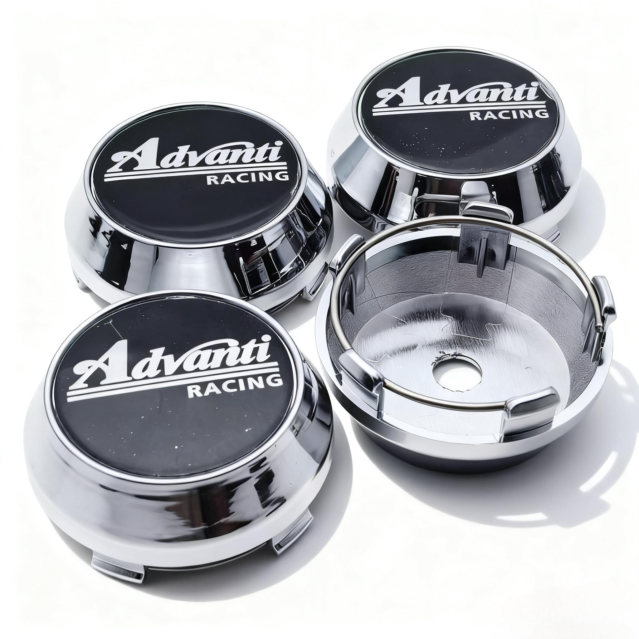 

4pcs Advanti Racing Logo Emblem Car Wheel Center Caps High Cap OD 60MM 56MM Wheels Hub Rim Hubcaps Cover Replace Car Accessories Advanti Badge&4pcs High Caps