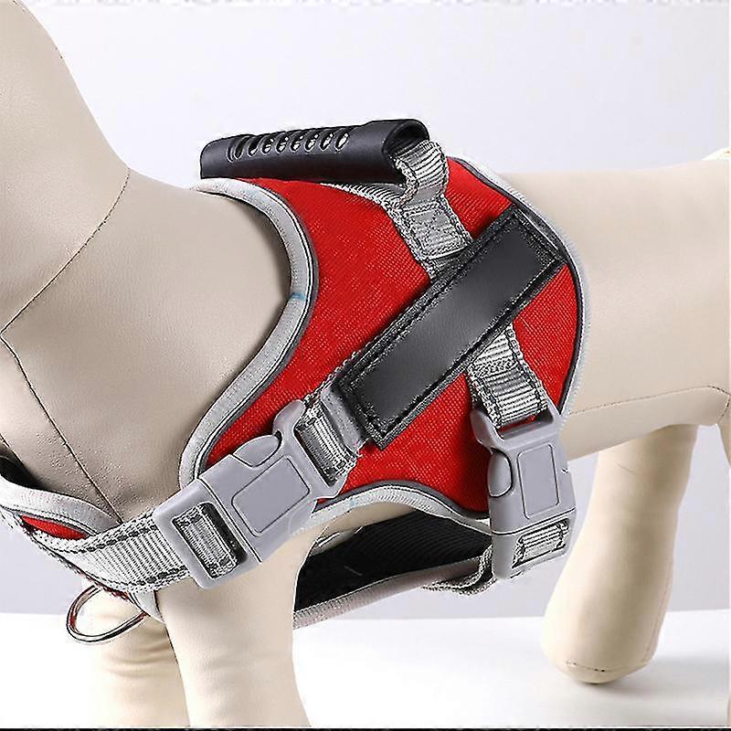 XL Red Adjustable Reflective Do Harness with Leash for Outdoor Walkin - Suitable for Lare Dos
