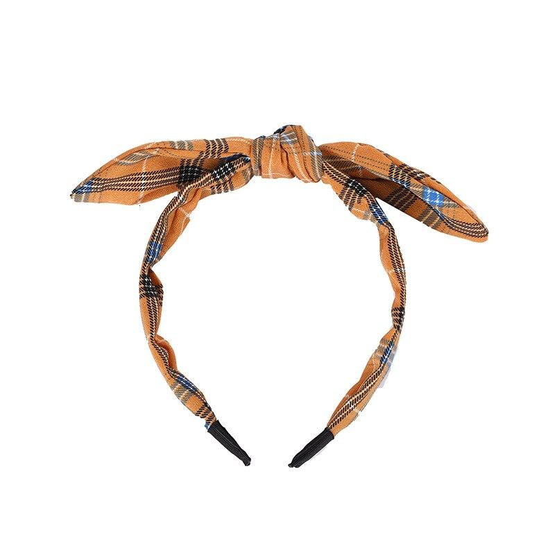 Korean Rabbit Ear Headbands For Women Trendy Head Bijoux Girl Grid ...