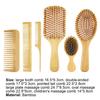 Comfortable Grip Hair Comb No Odor Bamboo Narrow-Tooth Scalp Comb for Bathroom
