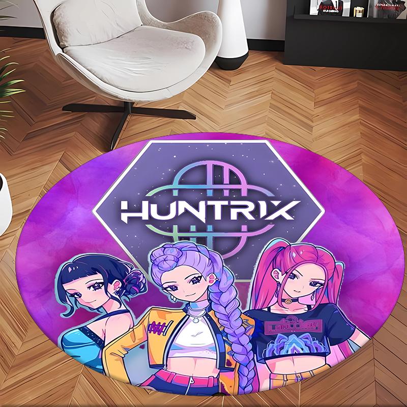 Huntrix (33) Okrągły dywan biurowy Dekoracyjny dywan podłogowy do biura, sypialni, salonu i przestrzeni domowej