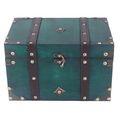 Treasure Chest Storage Box Antique Exquisite Wooden Jewelry Box for Movie Props Window Display