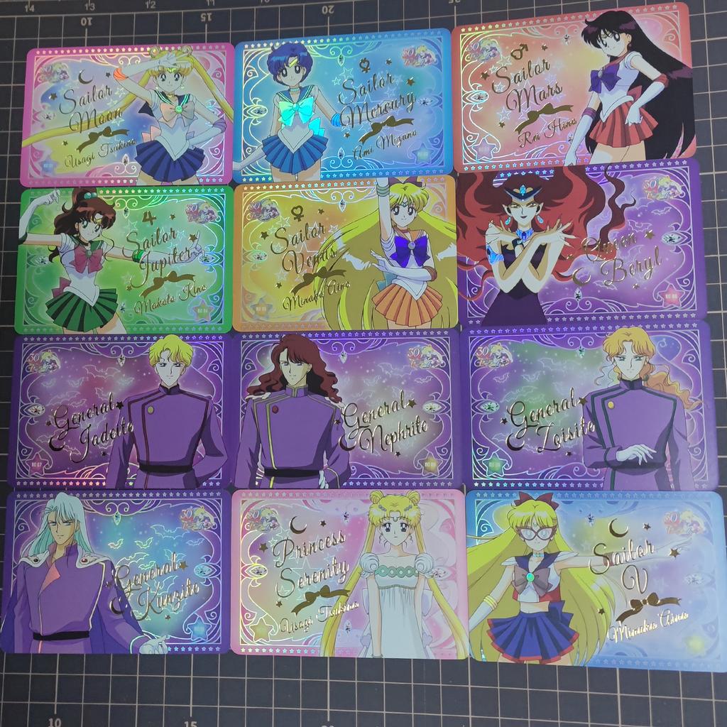 Sailor Moon Tsukino Usagi Kino Makoto ACG DIY Sebekontrola Sbírka Podpis Obchodní Flash karta Anime Kreslený Film Originální Dárek