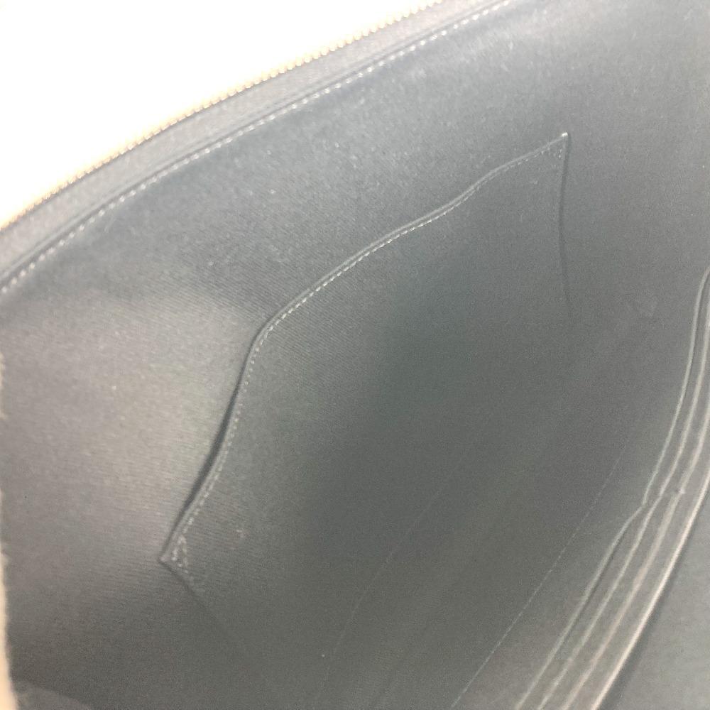 Berluti L-shaped fastener Nino Logo pouch bag Clutch bag PVC/Leather gray/Green