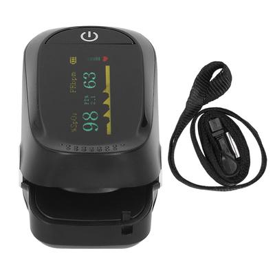 Pulsoximetru cu vârful degetului Afișaj LED Măsurător rapid Monitor de saturație a oxigenului din sânge Negru