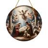 Art Deco Acrylic Religious Jesus Sun Catcher,Wall Hanging Decorative Sign for Home & Garden, Multipurpose Religious Theme Plaque