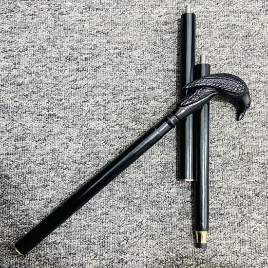 Античная Черная Латунная Рукоятка в Виде Головы Ворона Нержавеющая Сталь Тактическая Трость