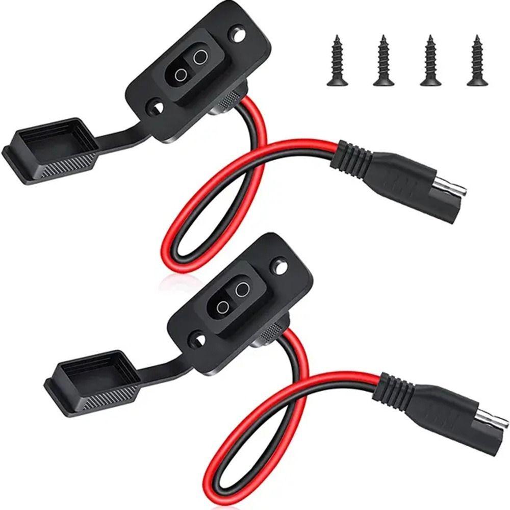 12AWG SAE Power Socket SAE Flush-Mountable Connector SAE Power Cord Socket Solar Panel Mount