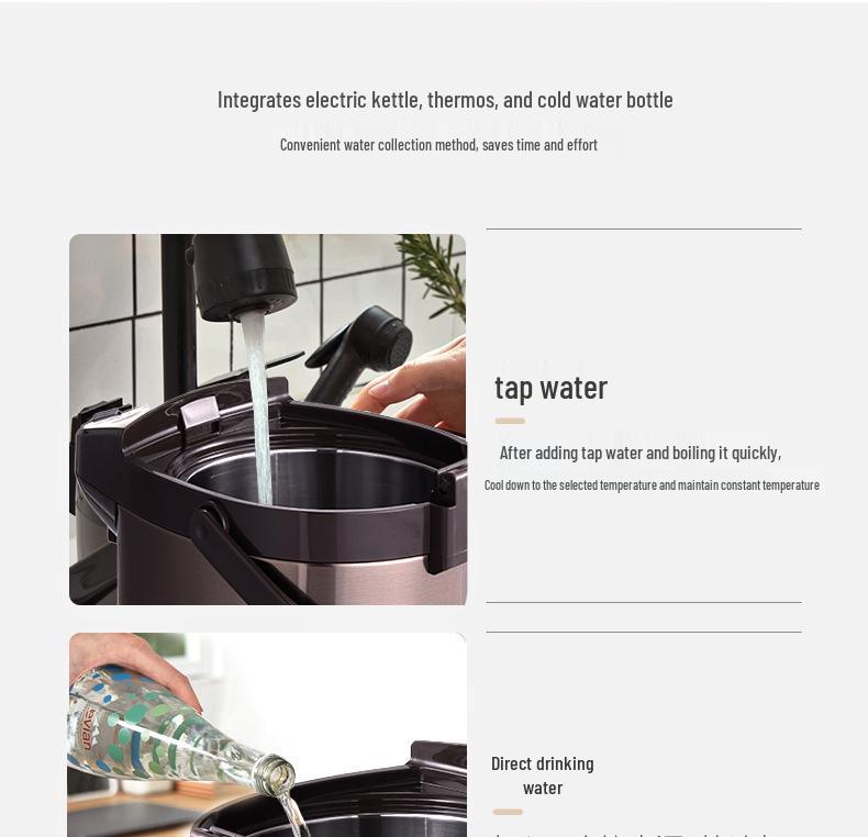 Vios Electric Kettle: 304 Stainless Steel, 4L/5L/6L, Auto-Insulating