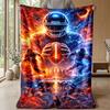 Sci-Fi Football Battle Theme blanket Lightweight Warm Flannel Blanket Decorative Throw Blanket for Home Decoration