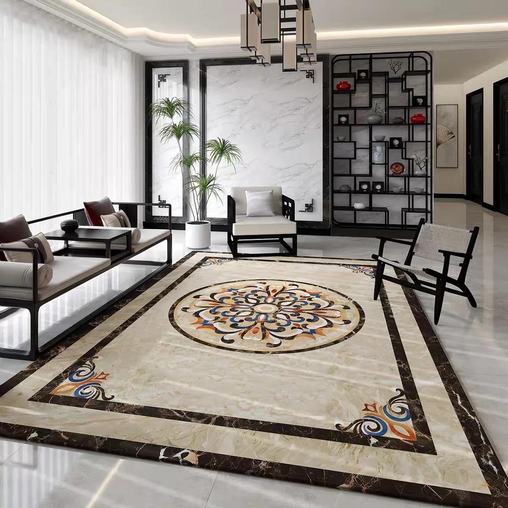 Light luxury carpet, living room floor mat, sofa, coffee table, carpet, home decoration