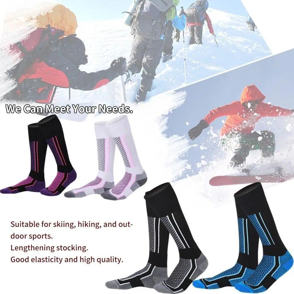 1 Pair Winter Warm Thickening Ski Stockings Hiking Socks For Women Men Anti-Cold Skiing Outdoor Sports Stockings