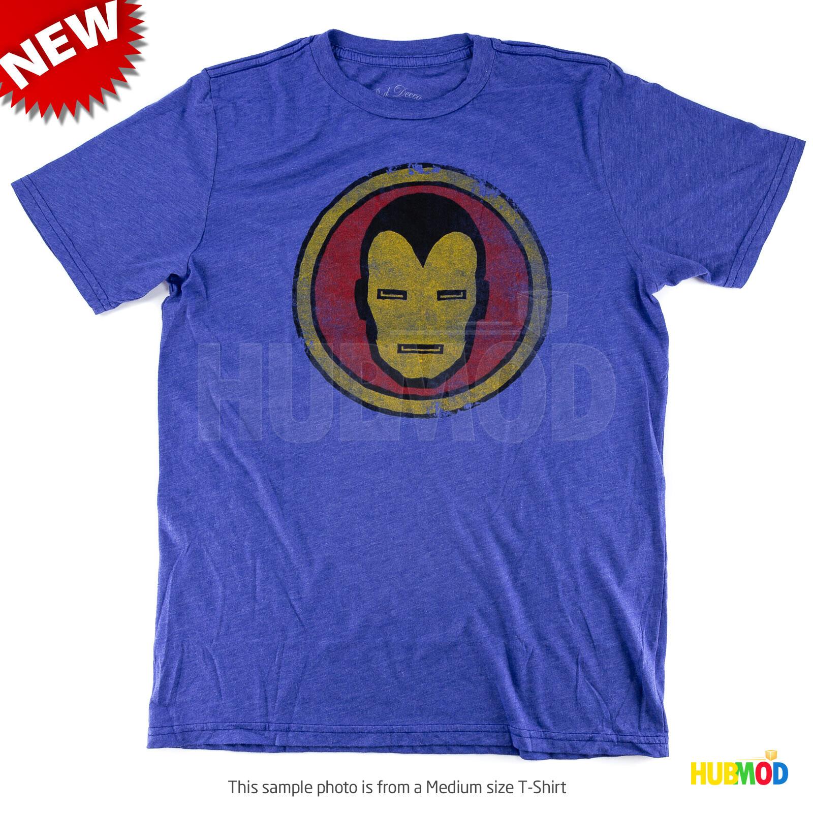 Marvel Legends Comics Iron-Man Face Men s T-Shirt X-Large Red Decco Tee Vintage S разноцветный