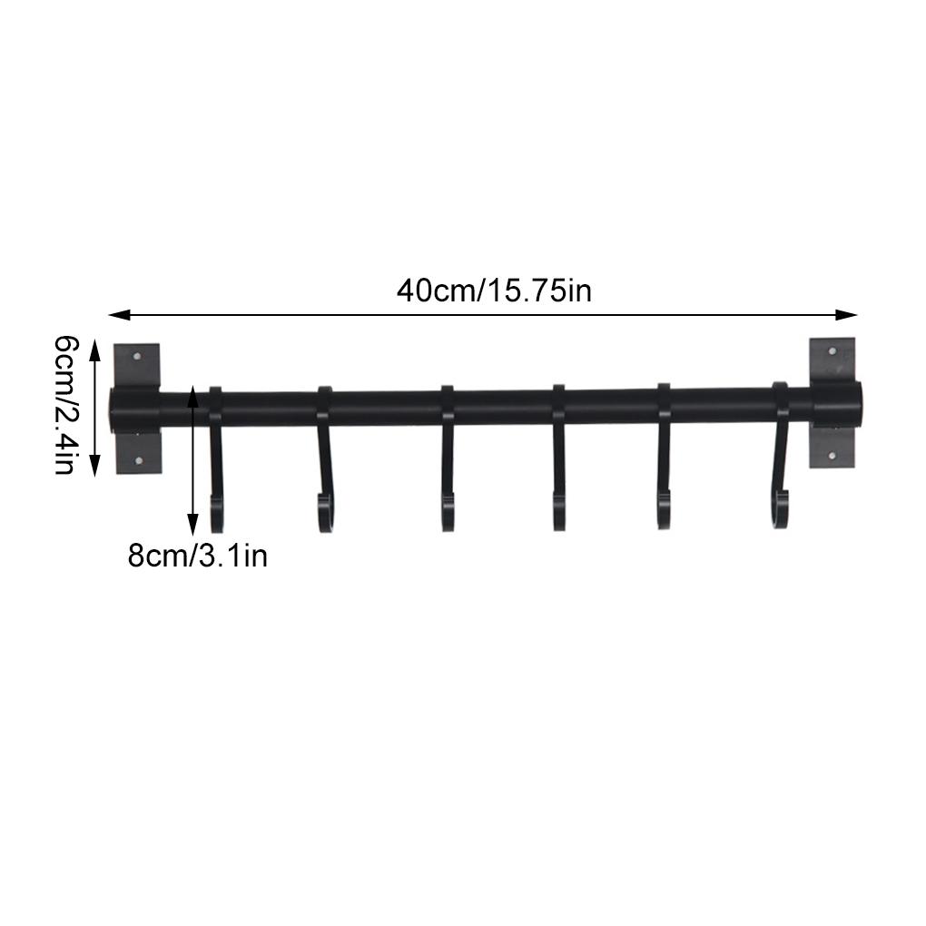7pcs/set Heavy-Duty Kitchen Shelf Organizer For Maximized Storage Space Rack Wall Mounted Hook Rack