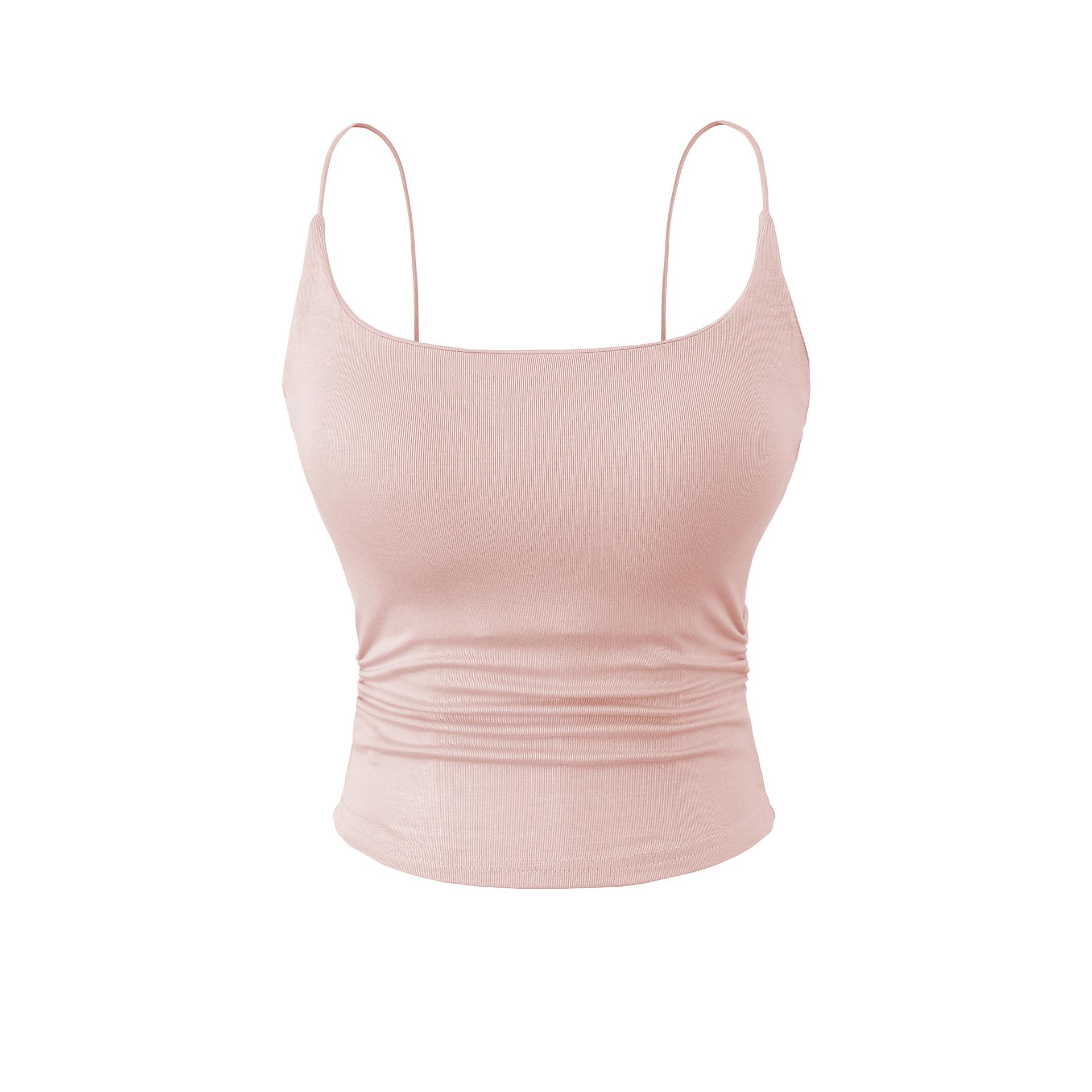 

Apricot Super Soft Thickened Cotton Camisole with Built-In Bra, Cartoon Chest Shaping, Slim Fit Sexy Innerwear for Women. Small розовый