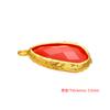 ZHUKOU 13x23mm Exquisite Brass Frame crystal solid pendant for Women necklace earrings jewelry accessories model:VD443