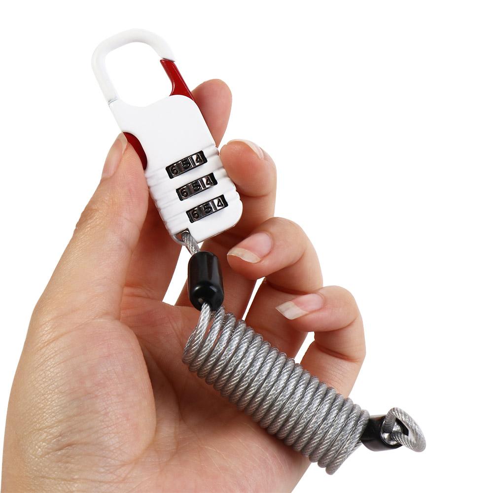 Three Digit Password Bicycle Rope Lock Zinc Aluminum Zinc Zinc Alloy Bicycle Safety Rope Lock Men/Women