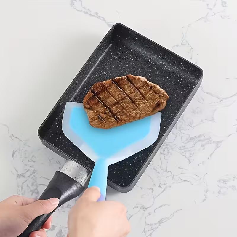 Silicone Spatula Cooking Utensils Beef Meat Egg Kitchen Scraper Wide Pizza Cooking Tools Shovel High Temperature Resistant Non-stick Spatula