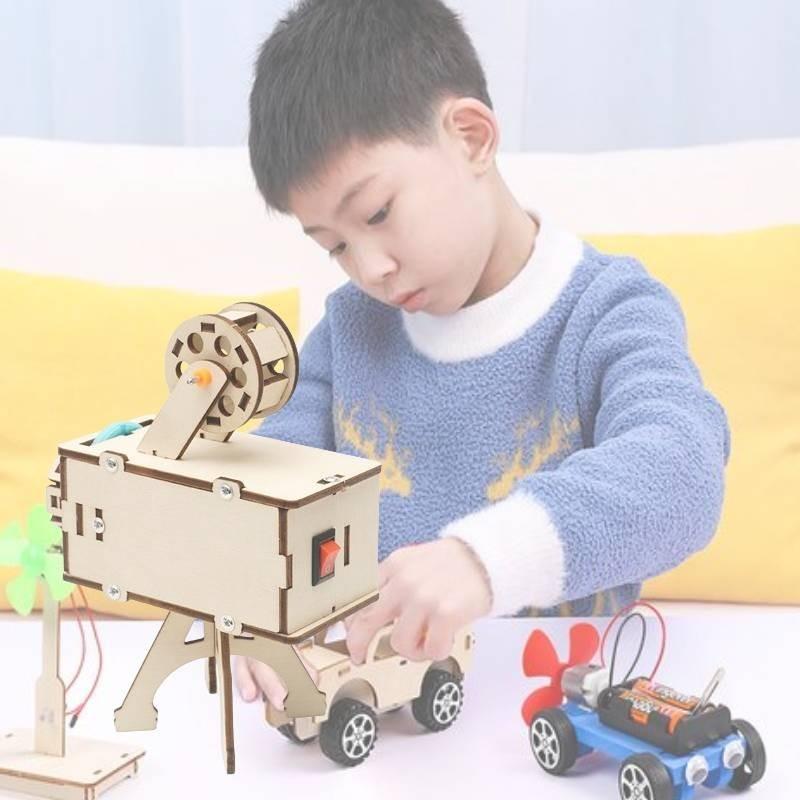 Wooden Diy Science Projector Kit Fun Physics Experiment Toy For Elementary School Students R-61