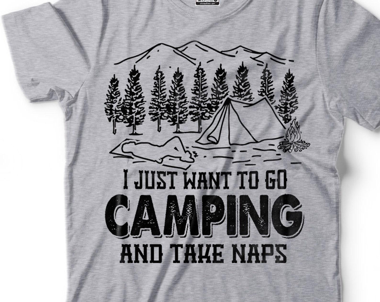 Funny Camping & Naps T-Shirt: Unisex Summer BBQ Tee 4XL