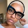 Luxury Brand Anti Blue Light Square Transparent Glasses Frame Oversized Eyeglass For Women Reading Glasses Presbyopia Eyeglasses