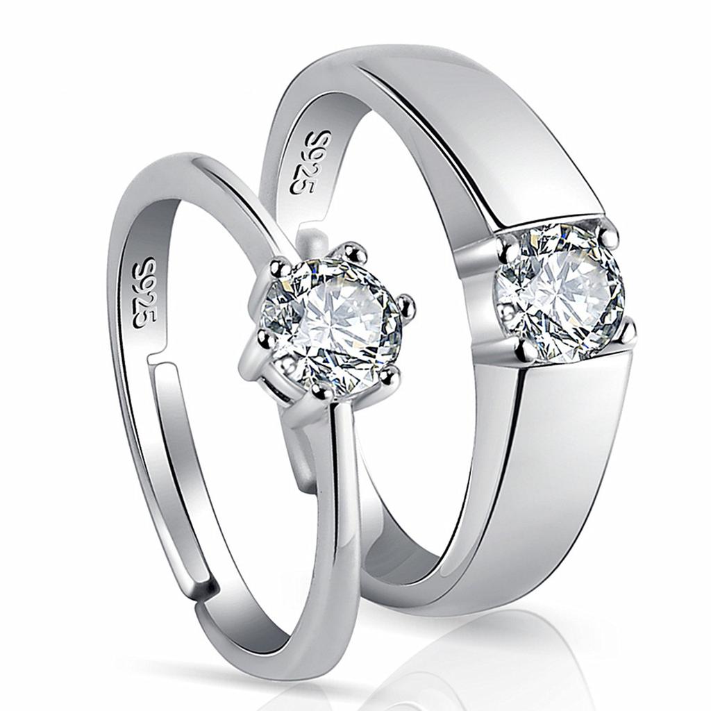 2 Stück Damen Offener Ring Set Passende Partner Offene Ringe Set für Reise Hochzeit Geburtstag