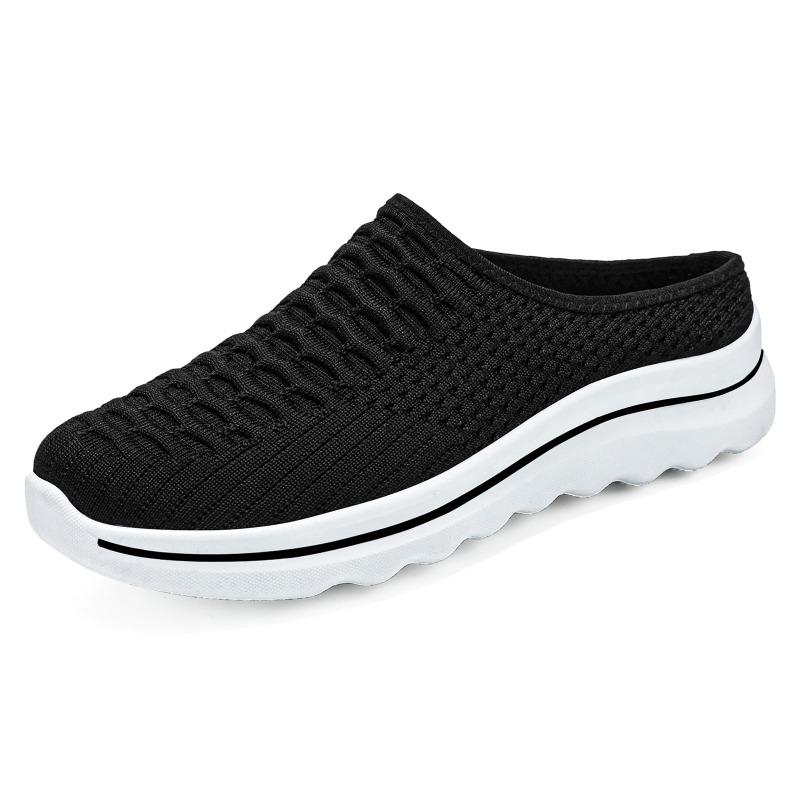 Women's shoes summer new one-pedal slippers outer wear fly-woven breathable bag head half drag soft sole light casual shoes wholesale