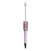 Decorative Beaded Pen Diamond Beadable Pens, Bling Rhinestone DIY Plastic Bead Pen, Crystal Cute Shaft Black Ink Ballpoint Pens for Decorations Office