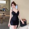 Sexy Nightclub Fringe Patchwork Bodycon Camisole Dress