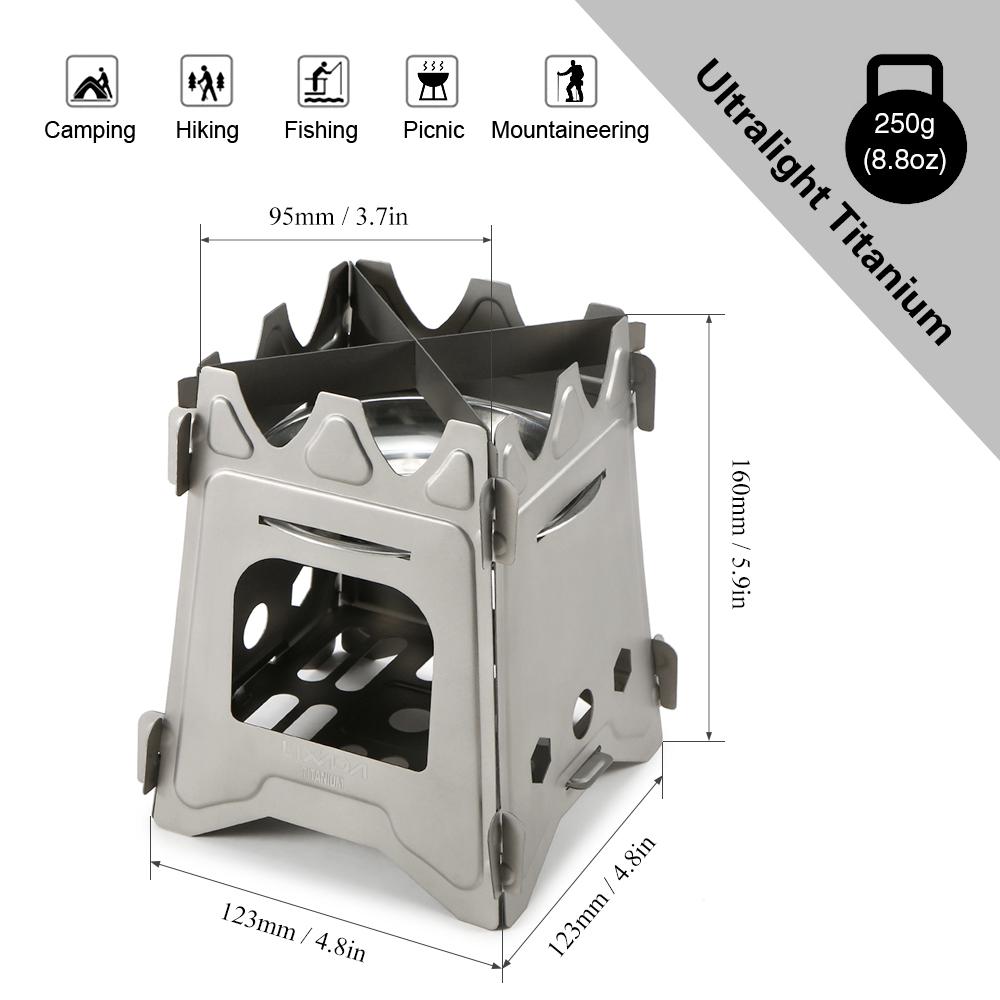 

Lixada Camping Wood Stove Folding Camp Stove with Alcohol Tray Portable Outdoor Cooking Stove for Backpacking Hiking Picnic