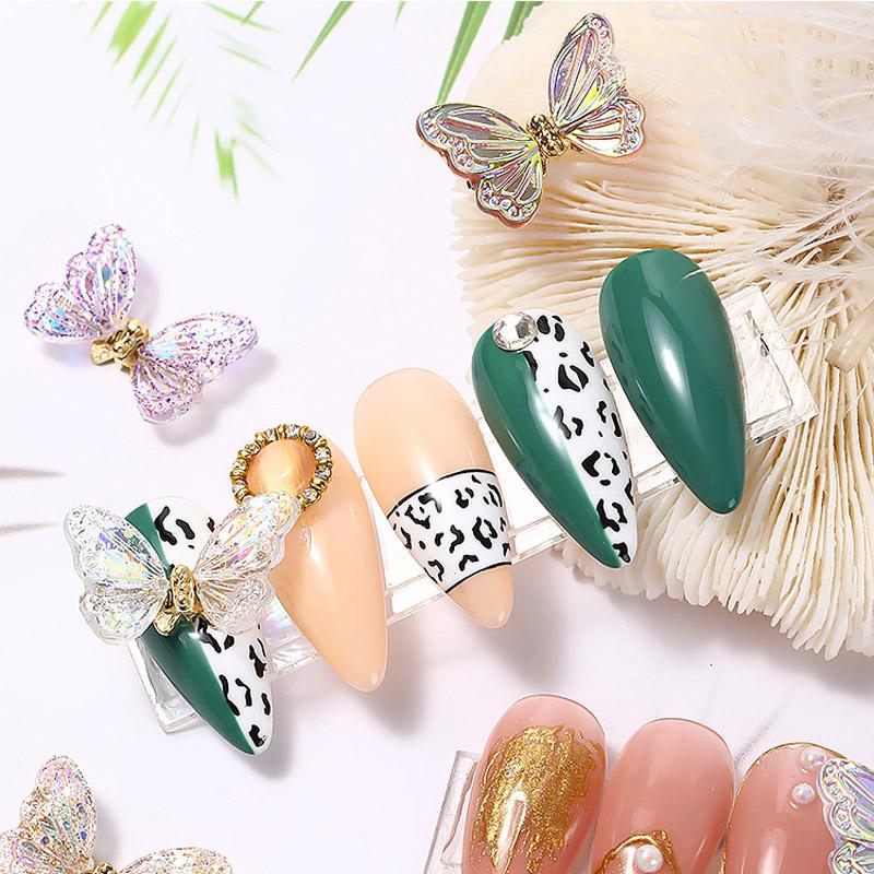 Nail Art Butterfly Jewelry Resin Aurora Color Three-Dimensional  Dynamic Butterfly Super Flash Nail Art Decoration