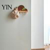 Adhesive Wall Hooks Solid Wood Key Holder with 5 Hooks, Decorative Mounted for Leashes Rack, Space Saving Organizer Entryway Kitchen And Office Rack