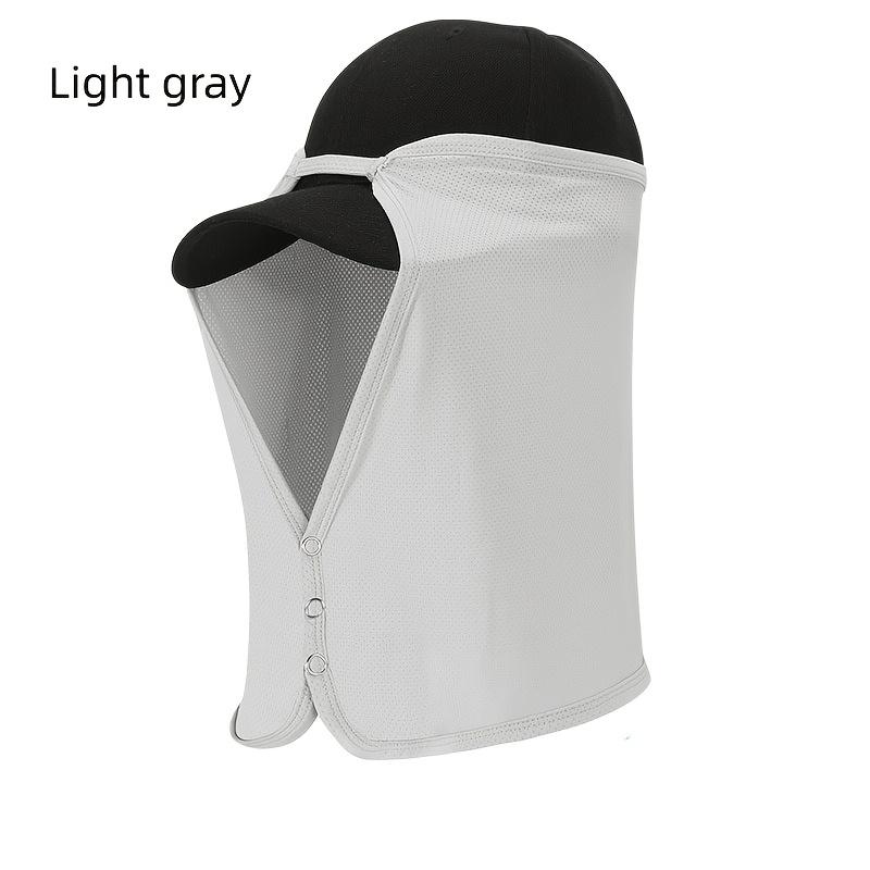 

1Pc Outdoor Hiking, Mountaineering, Cycling, Fishing, Anti-Mosquito Face Mask, Sun Protection Hat With Brim, Suitable For Spring And Summer, Unisex світло-сірий колір